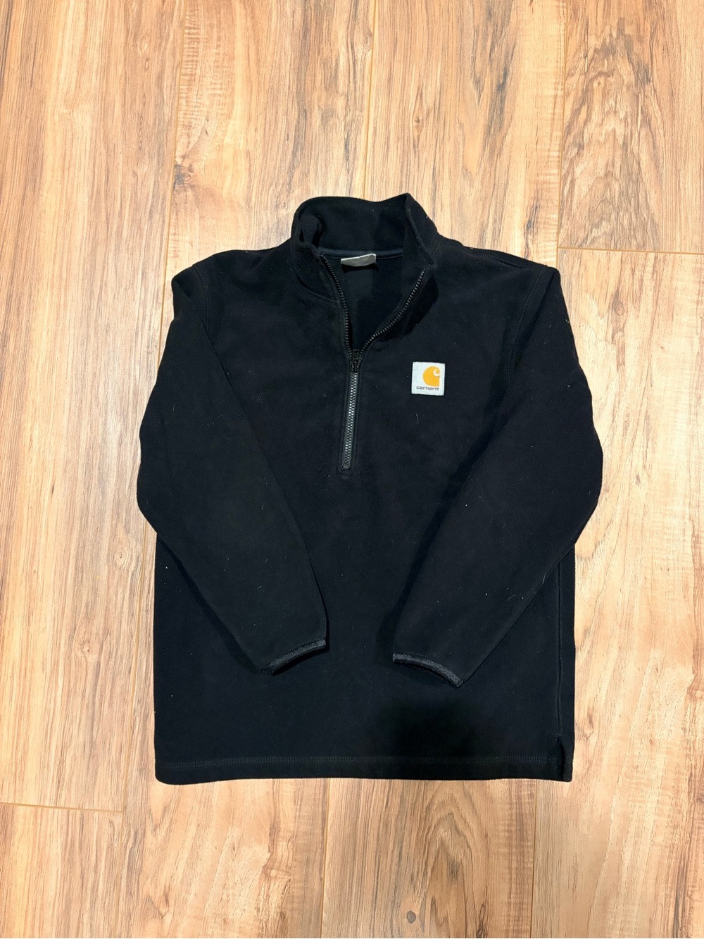 Carhartt Kids Black Quarter-Zip Fleece Pullover